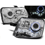 Paire de feux phares Fiat Panda 03-08 Daylight led chrome