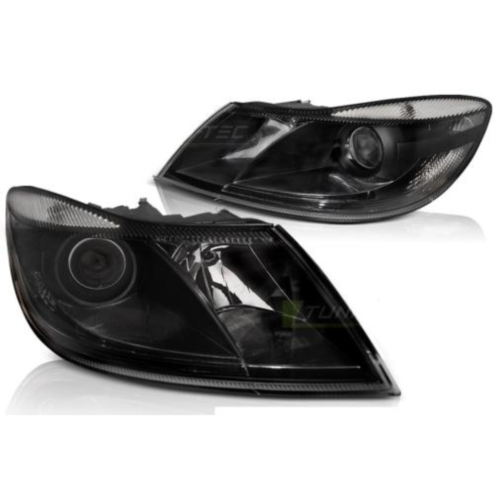 Paire de feux phares Skoda Octavia 09-12 design noir