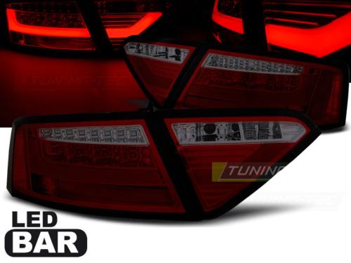 Paire de feux arriere Audi A5 07-11 LED BAR rouge fume