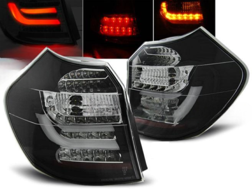 Paire de feux arriere BMW serie 1 E81/E87 de 2004 a 08/2007 LED BAR noir