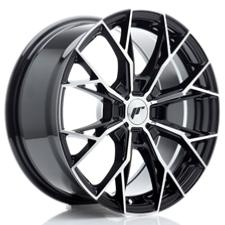Jante JR Wheels JR49 17x8 ET20-40 - 4 trous sur mesures - Gloss black machined face 