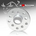 Jeu de 2 Cales 15mm pour Audi A4 type B6 de 2000 a 2004 + bague de centrage