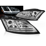 Paire de feux phares Audi TT 8J de 2006 a 2010 Daylight led chrome Xenon Seq