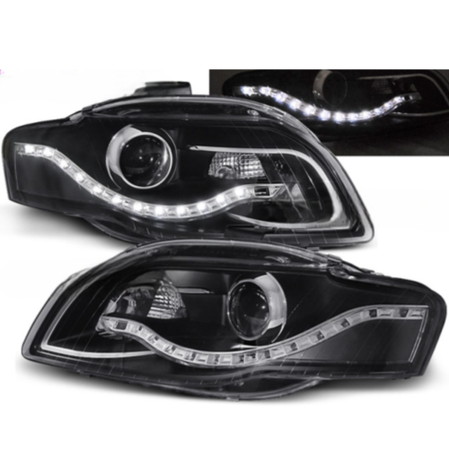 Paire de feux phares Audi A4 B7 de 2004 a 2008 Daylight led noir