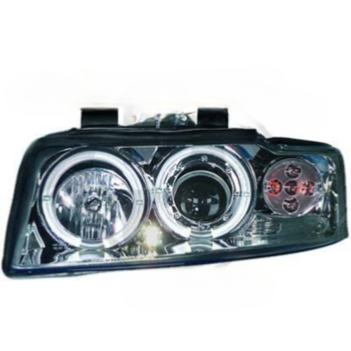 Paire Phares avant Angel Eyes Audi A4 8E 2000 a 2004 Chrome