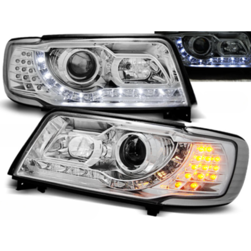 Paire de feux phares Audi 100 C4 de 1991 a 1994 Daylight LED Chrome