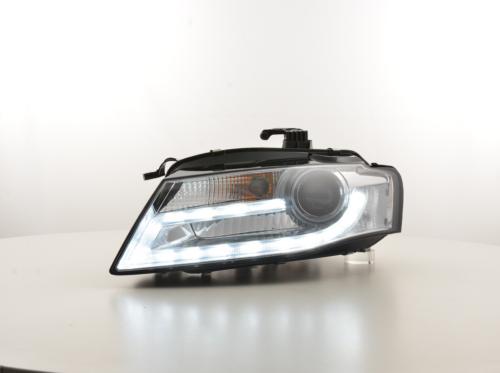 Paire de feux phares Daylight Led Audi A4 B8 Xenon 2007-2011 Chrome