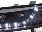 Paire de feux phares Daylight Led Opel Vectra B de 96-99 Noir