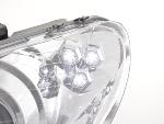 Paire de feux phares Daylight Led Peugeot 206 de 98-05 Chrome