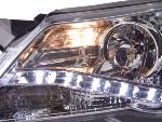 Paire de feux phares Daylight led VW Tiguan 07-11 Chrome