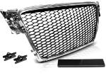 Calandre pour Audi A4 /S4 B8 de 2008 a 2011 look Sport chrome et noir
