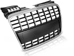 Calandre avant pour Audi A4 B7 04-08 Look Sport Chrome et Noir