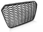 Grille Calandre en ABS Audi A6 C7 de 2011 a 2014 Look Sport Noir brillant + PDC