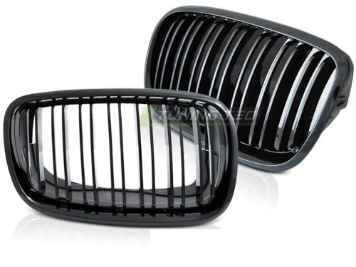 Paire grilles calandre BMW X5 E70 08-13 Look Sport Noir glossy