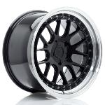 Jante JR Wheels JR40 18x10.5 ET15-22 Blank Glossy Black w/Machined Lip