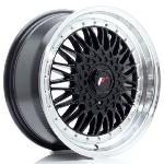 Jante JR Wheels JR9 17x7,5 ET20 - 4x100/4x108 - Gloss black Machined lip