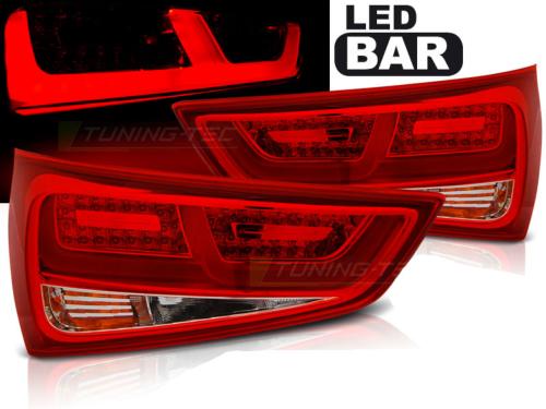 Paire de feux arriere Audi A1 10-14 LED BAR rouge blanc