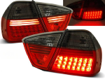Paire de feux arriere BMW serie 3 E90 berline 2005 a 2008 LED rouge fume