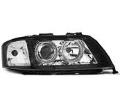 Paire de feux phares Audi A6 C5 de 1997 a 1999 angel eyes noir