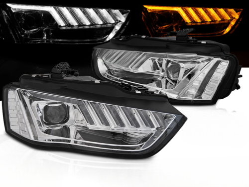 Paire de feux phares Audi A4 B8 de 2012 a 2015 Daylight DRL led chrome Seq