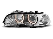 Paire de phares BMW Serie 3 E46 Coupe 99-01 angel eyes chrome