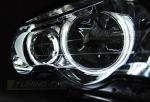 Paire de phares BMW serie 3 E46 Coupe de 1999 a 2003 angel eyes CCFL chrome
