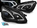 Paire de feux phares Mercedes Classe E W212 13-16 LED DRL noir