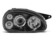 Paire de feux phares Opel Corsa B 93-00 angel eyes noir