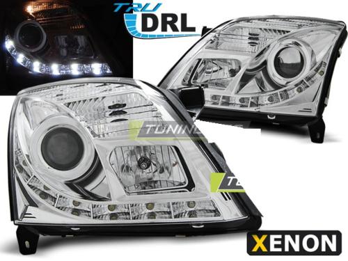 Paire de feux phares Opel vectra C 02-05 Daylight DRL xenon chrome