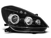 Paire de feux phares Renault Clio 3 05-09 angel eyes noir