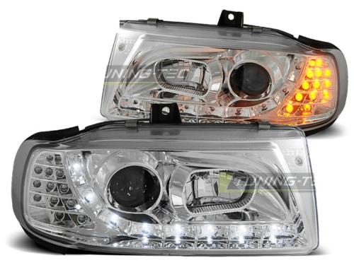 Paire de feux phares Volkswagen Polo 6N 1994-1999 Daylight led chrome