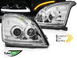 Paire feux phares Toyota Land Cruiser 120 03-09 TubeLight Led Chrome