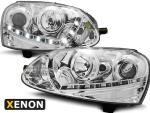 Paire de feux phares VW Golf 5 03-08 xenon Daylight led chrome