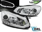 Paire de feux phares VW Golf 6 08-12 Daylight LTI DRL led chrome