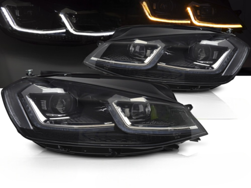 Paire de feux phares VW Golf 7 de 2017 a 2019 FULL LED DRL Dyn Silver