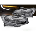 Paire de feux phares Honda Civic de 2016 a 2021 FULL LED DRL Dyn Noir