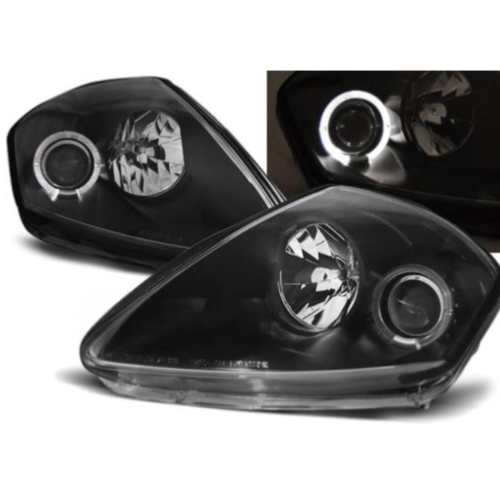 Paire de feux phares Mitsubishi Eclipse D50 00-05 angel eyes noir