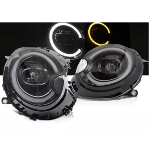 Paire de feux phares Mini Cooper R55-R56-R57-R58-R59 de 2006 a 2015 - FULL Led DRL + Dynamic