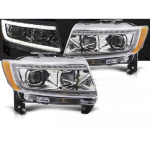 Paire de feux phares Jeep Grand Cherokee de 2011 a 2013 LED LTI chrome