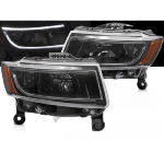 Paire de feux phares Jeep Grand Cherokee de 2014 a 2016 Tube Light Noir