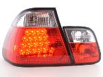 Paire de feux arrière BMW serie 3 E46 Berline 98-01 Rouge Chrome Led