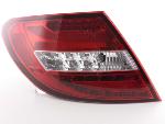 Paire feux arrière Mercedes Classe C W204 Berline 2011 a 2014 Rouge Chrome Led