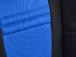 Paire de siege baquet Racecar en Tissus Bleu Noir Inclinable Rabattable