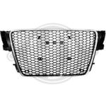 Grille Calandre Audi A5 B8 de 2007 a 2011 Noir Contour Chrome ABS