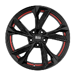 Jante Mam RS6 20x8.5 ET40 5/108 Black Painted Red Inside