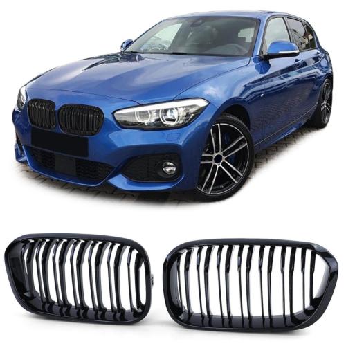 Calandre avant ABS BMW Serie 1 F20 / F21 de 2015 a 2019 Noir, sans embleme