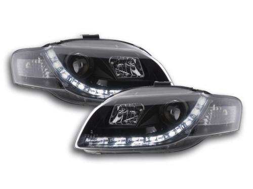 Paire de feux phares Daylight Led Audi A4 8E 2004-2008 Noir