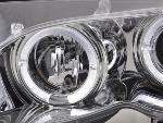 Paire de feux phares Angel Eyes BMW serie 3 E46 Berline 02-05 Chrome