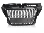 Calandre pour Audi A3 8P de 2008 a 2012 Look Sport Noir Brillant PDC