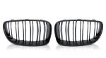 Paire grilles calandre BMW serie 1 E87/E81/E82/E88 07-11 look sport noir mat